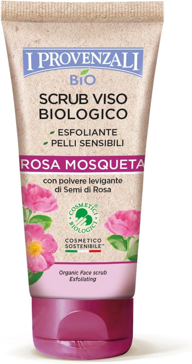Scrub Viso Biologico Esfoliante Alla Rosa Mosqueta - 75Ml