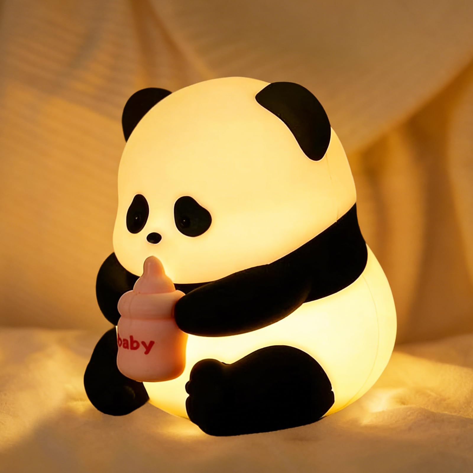 Noaya Boys Panda A Cute Night Light - Touch Controlled Night Lamp, Adjustable Three Mode Rechargeable Night Lights, Silicone Dimmable Lamp Nightlights, Usb Night Light Lamp, Cute Night Lamp, Panda