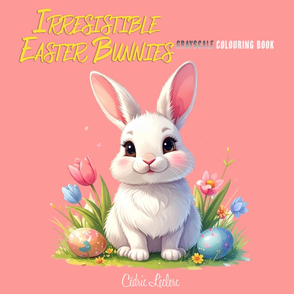 25 Irresistible Easter Bunnies To Color : Grayscale Coloring Book: A Cozy Springtime Escape with Sweet Long-Eared Friends: Soft Greyscale Shading for Effortless Artistic Results