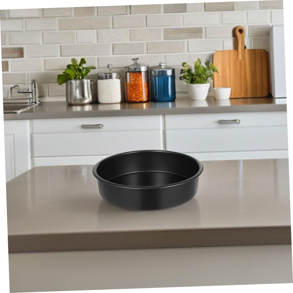 Moules à Gâteau Ronds en Acier au Carbone Noir Lot de 3 Antiadhésifs Bords Arrondis Sécurisés pour Pâtisserie et Desserts Maison au Four