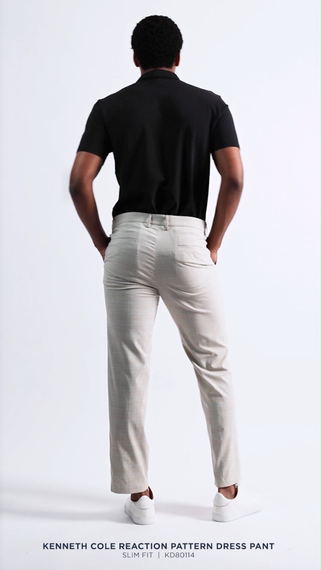 Kenneth Cole Reaction Mens Slim Fit Patterned Pant at Amazon Men's Clothing store