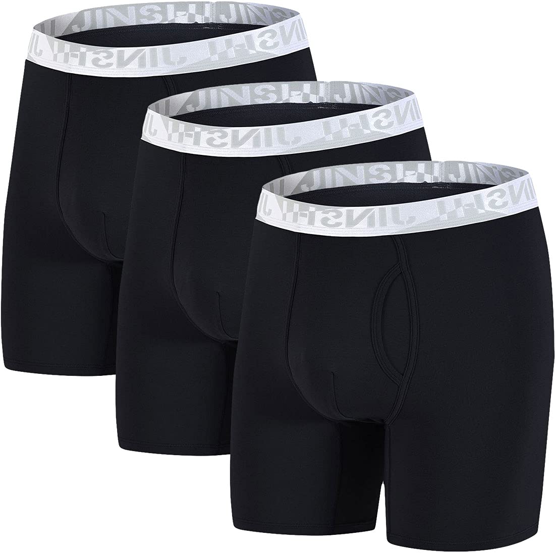 JINSHI Calzoncillos tipo bóxer de rayón de bambú para hombre, 942M06*3 unidades, X-Large