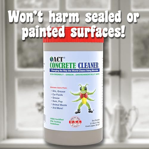 Miniatura 6 de ACT Limpiador de hormigón ecológico 10 lb. Cubre 1000 pies cuadrados.