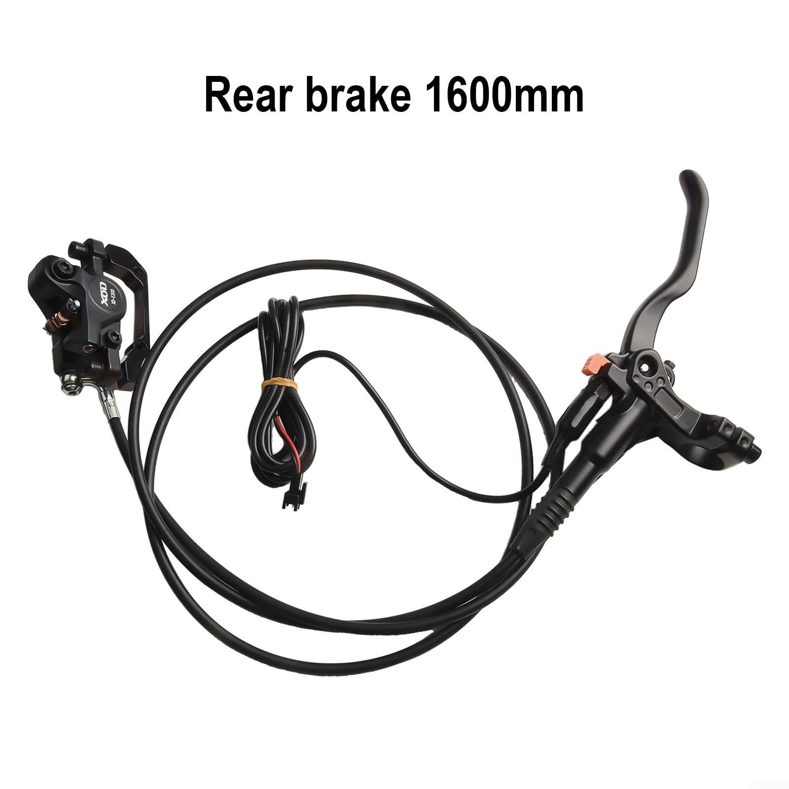 Juego de frenos de disco hidráulicos para bicicletas eléctricas, palanca de cambios de control de energía eléctrica de aleación de aluminio con 850 mm frontal y carcasa trasera de 1550 mm, para