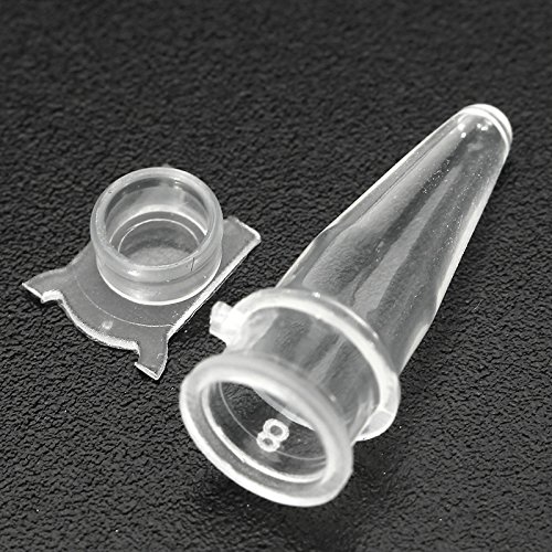 MASUNN 5 Stück Polypropylen Pcr Tube Strip konisch Bottom 8 Tube Strip mit Flat Caps 8 x 0,2 ml