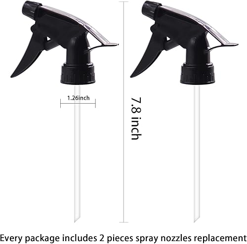 Miniatura 2 de OFFIDIX Paquete de 2 pulverizadores de plantas Mister Boquillas de riego para plantas de vidrio Mister Botella de spray Bomba superior de plástico