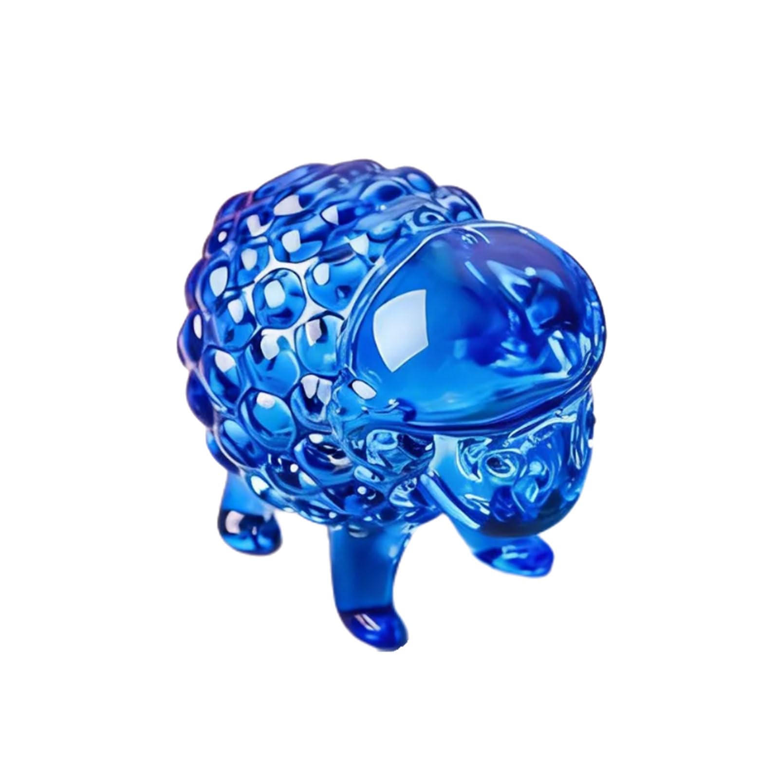 Mllepjdh Colorful Sheep Shape Cuteness Statues Small Figurines Glass Texture Suitable for Home Decoration and Projects Crystal Sheep Figurine Artistic Table Decoration