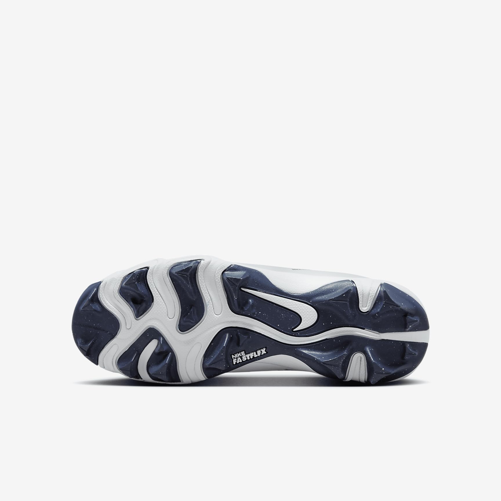 Nike Hyperdiamond 4 Keystone Big Kids' Softball Cleats (FZ0919-103, White/Pure Platinum/Midnight Navy) Size 1