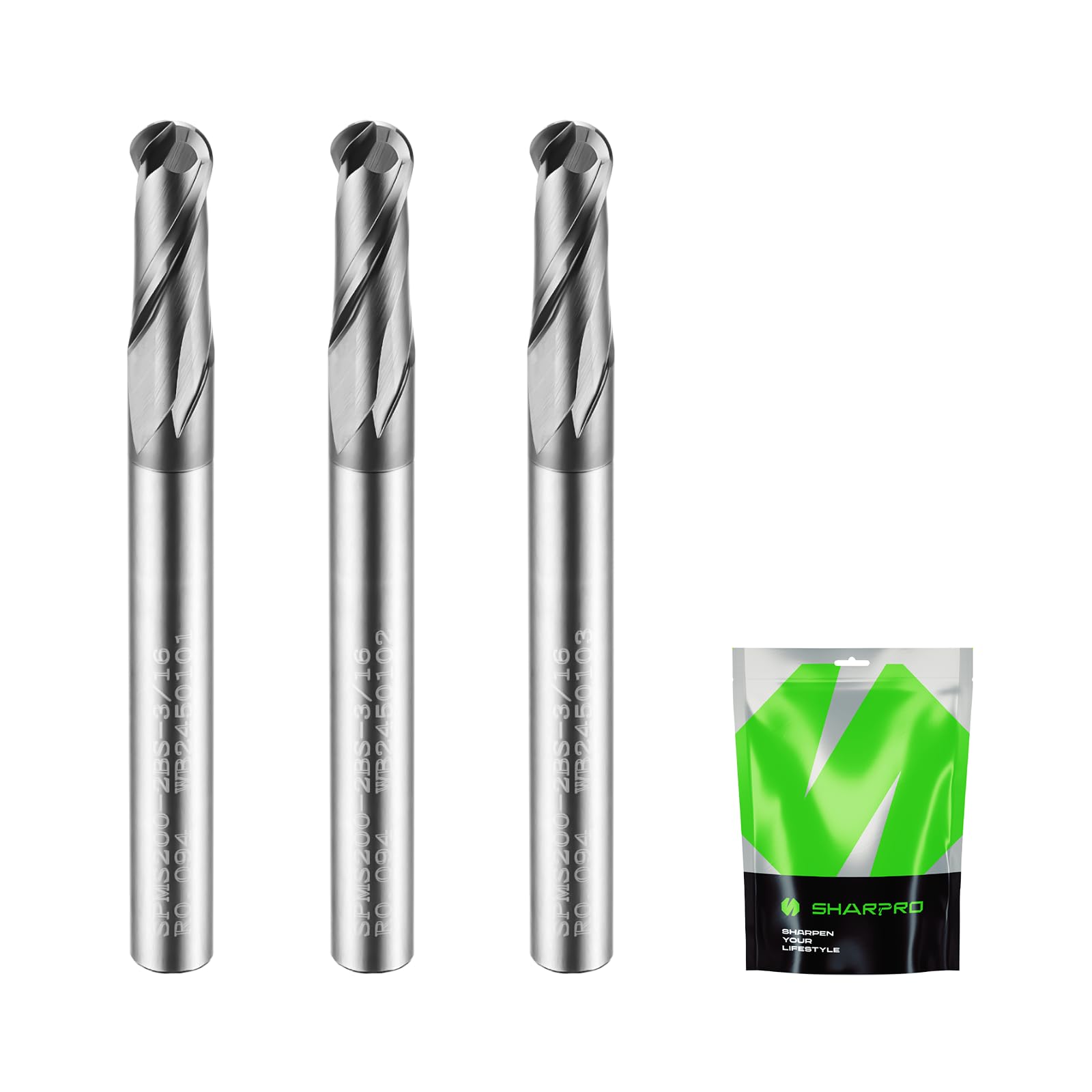 SHARPRO Carbide Ball Nose End Mill - Precision Cutting -11 SHARPRO Carbide Ball Nose End Mill - Precision Cutting -11