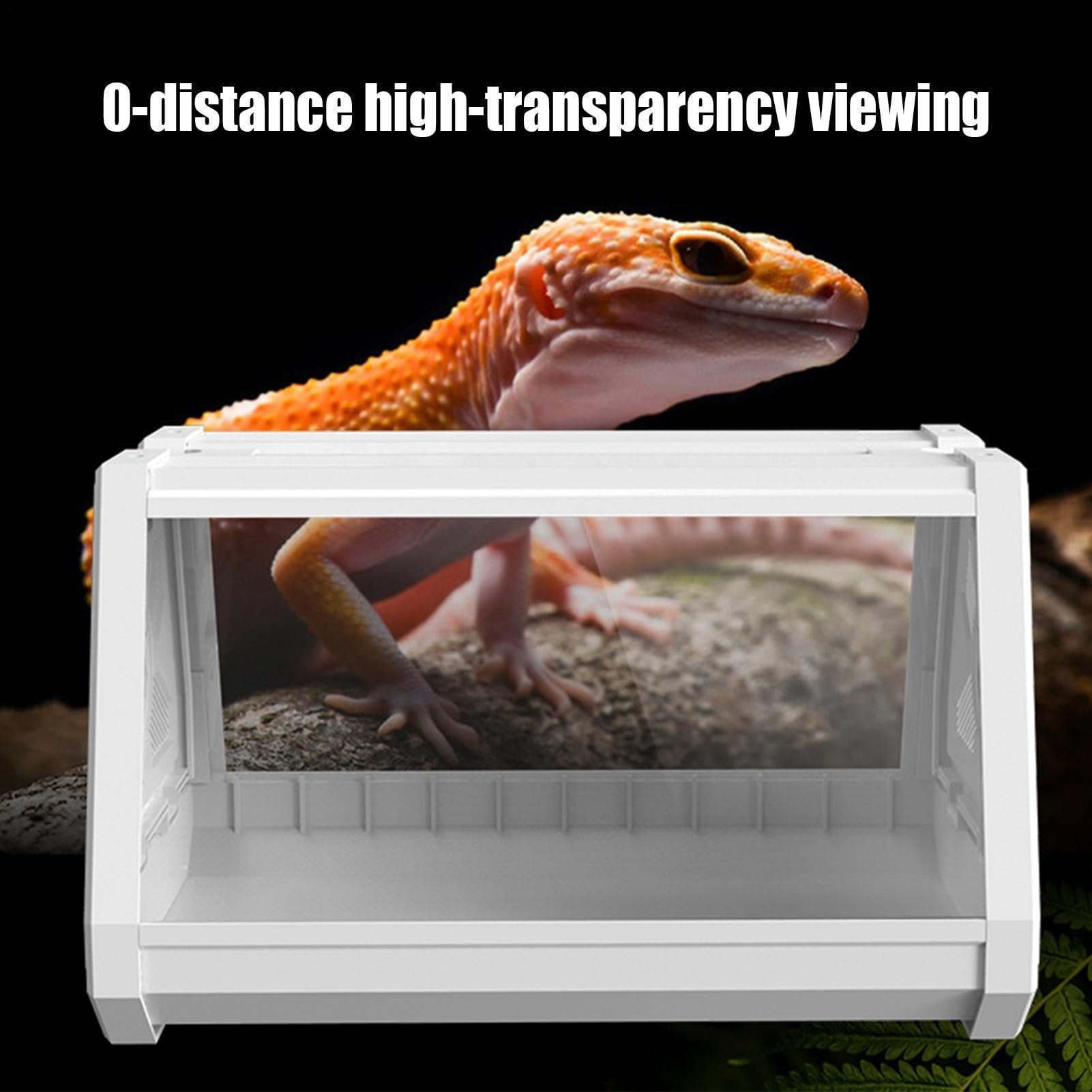 Zbiornik gadów, terrarium dla gadów Wielofunkcyjny zbiornik Terrarium dla | Rozszerza pole widzenia, trapezoidalny design, siedlisko gadów dla kraba pustelnika, węże, rogate żaby