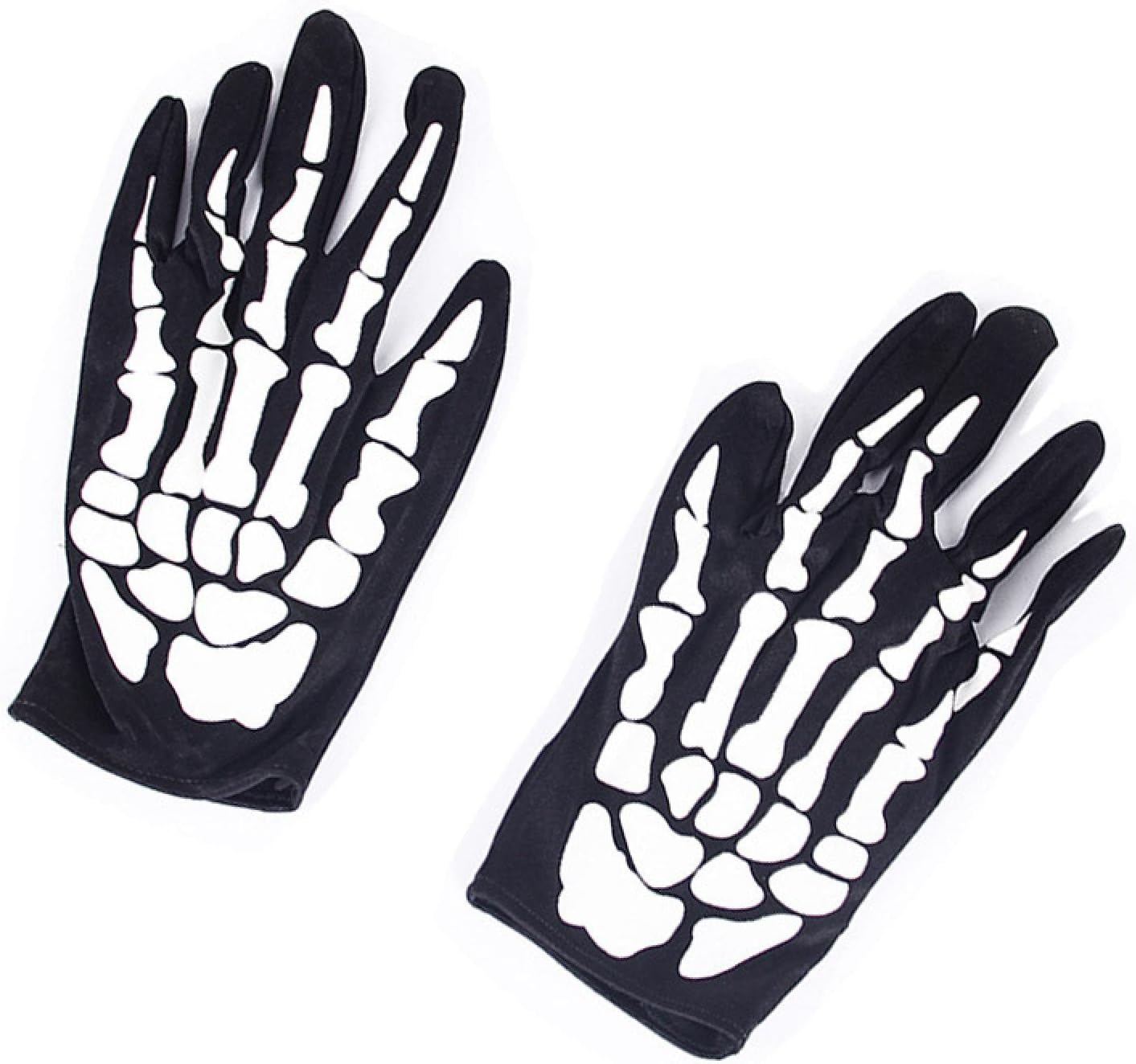 Gerrit Halloween Skeleton Ghost Glove Short Skeleton Show Glove Bones