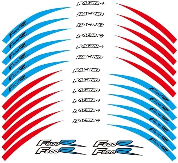 Motorcycle Rim Reflective Tape Sticker 17inch Wheel Stripes Decals Compatible with BMW F800R (D)