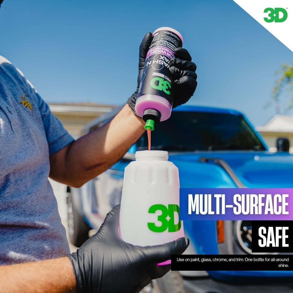 3D Wash N Wax Car Wash Soap - pH Balanced, Easy Rinse, Scratch Free Soap with Wax Protection - 1 Gallon - Image 2