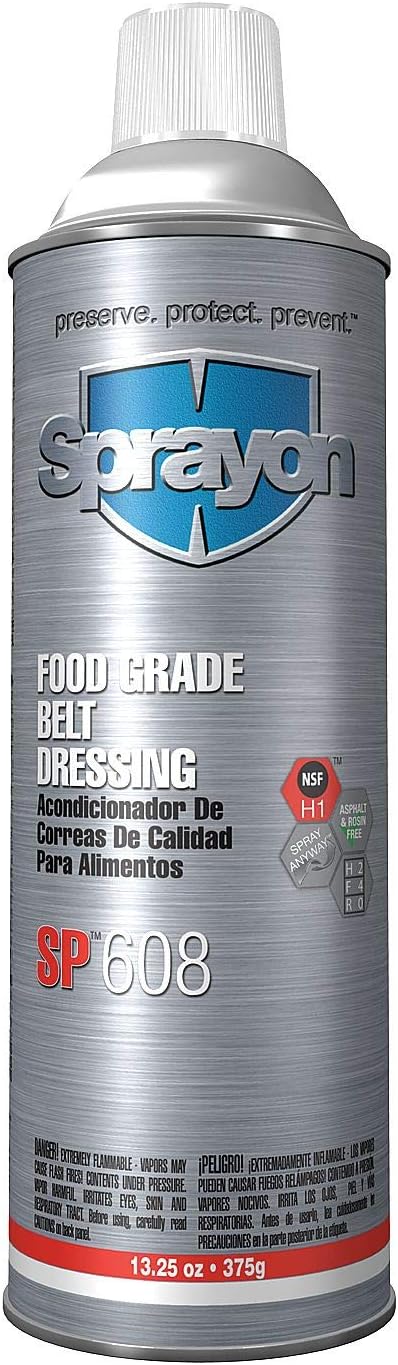 Sprayon SP608 Food Grade Belt Dressing 13.25 oz Aerosol, Z SKU #S00608000 SP608 Food Grade Belt Dressing
