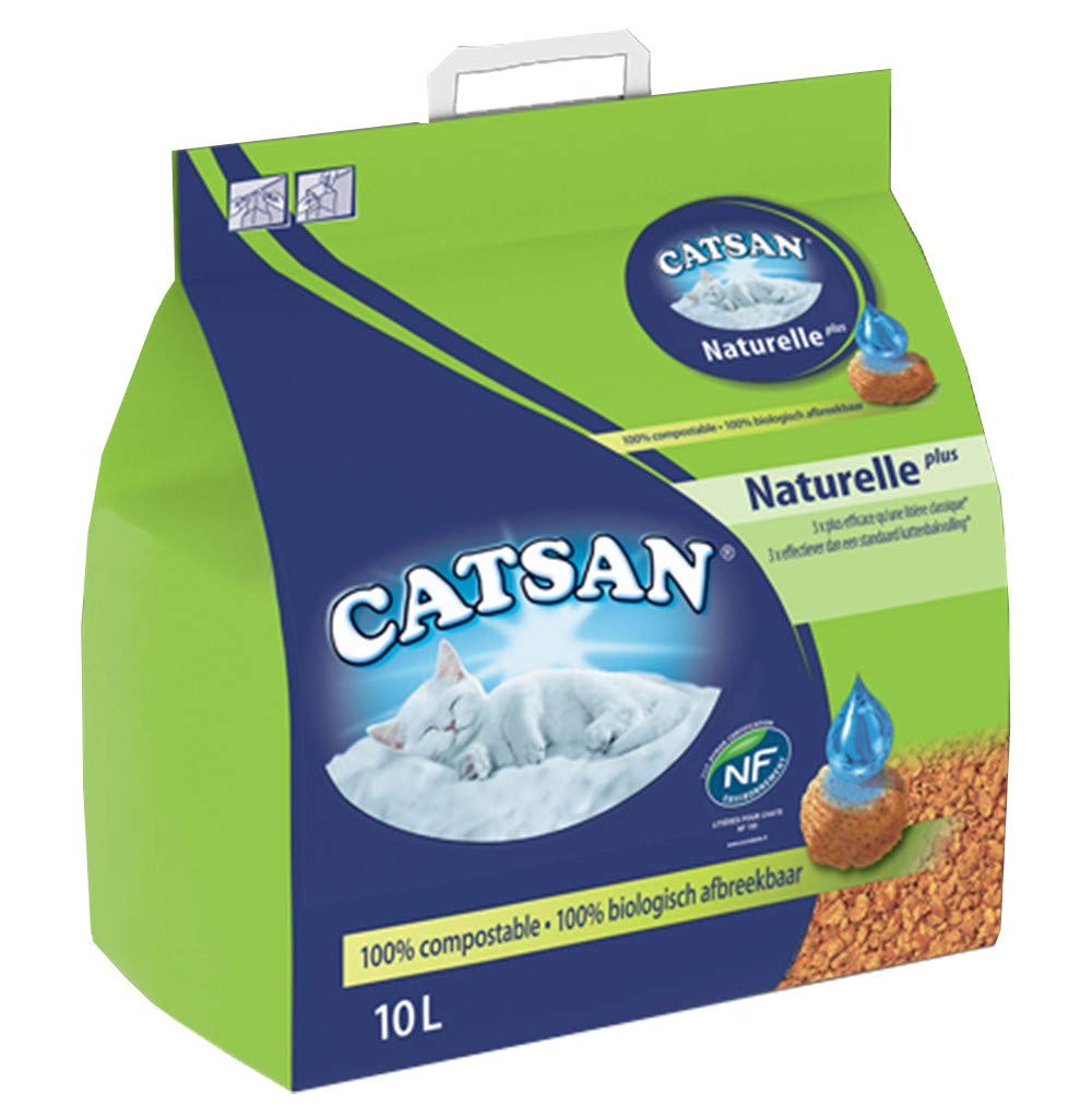 Litière Catsan Naturelle+ bloque les odeurs de litière chat 10L