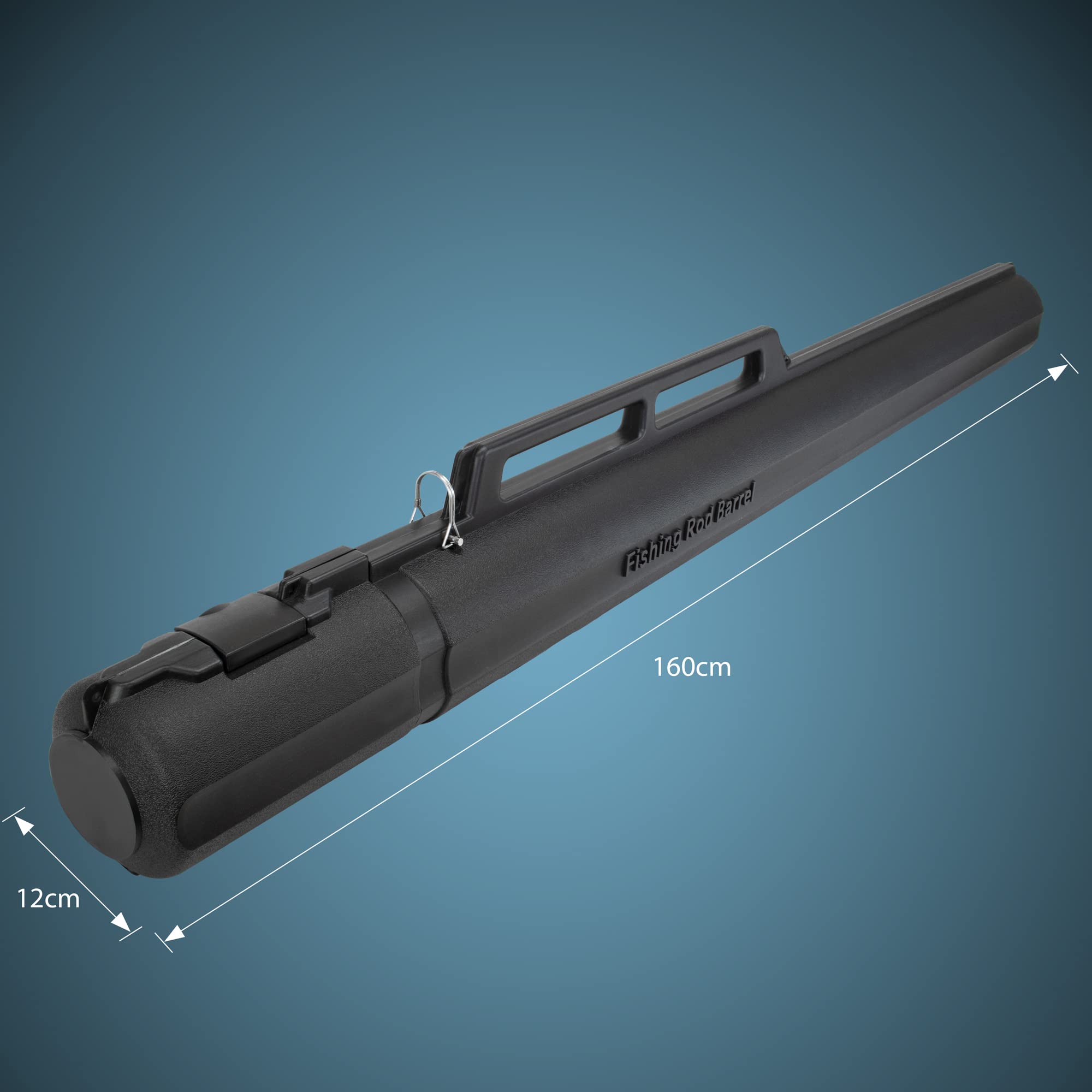 Rutentransportrohr Ausziehbar 160-220cm Schwarz Ø 15cm | Abschließbar, Schlagfester Kunststoff, Hardcase, Für Flugreisen & PKW