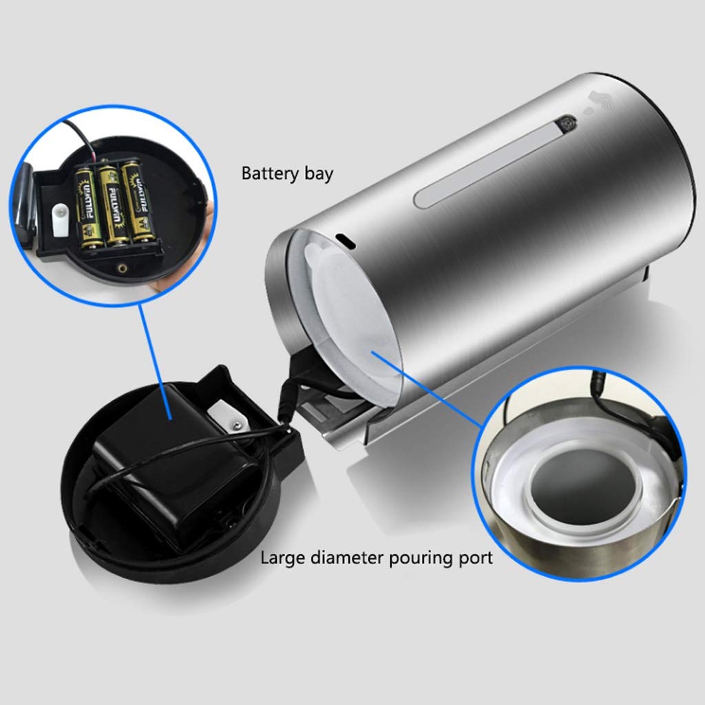 ZAW Seifenspender Wall Mounted Automatischer Seifenspender Infrarot-Bewegungs-Sensor Touchless Handsfree Automatische Flüssigseife for Home Office Schule Soap Dispenser (Größe : 650ml)