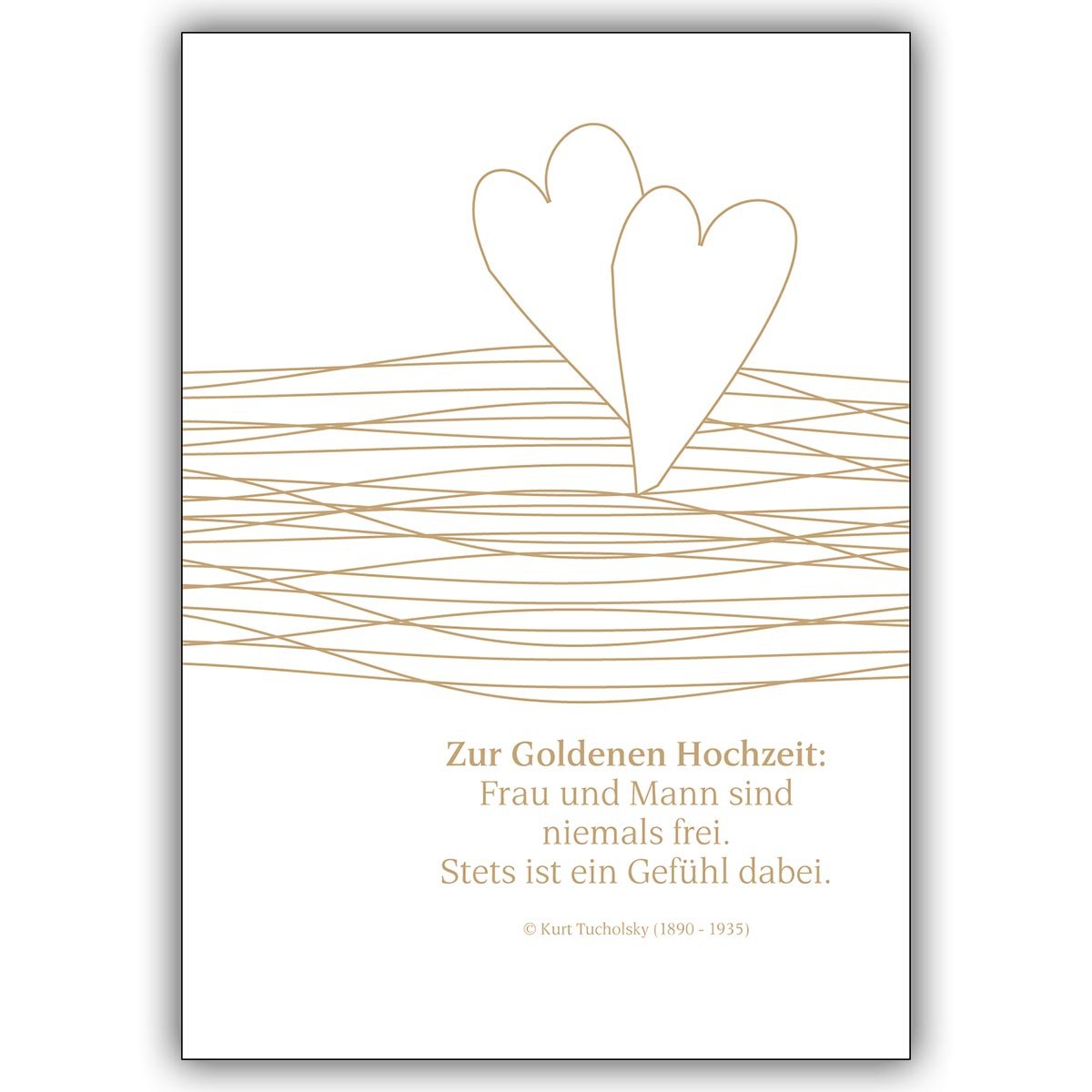 Kartenkaufrausch 16 Hochzeitskarten (16er Set): Liebevolle Glückwunschkarte zur Goldenen Hochzeit • schöne Grußkarte mit Umschlag, hochwertig und schön