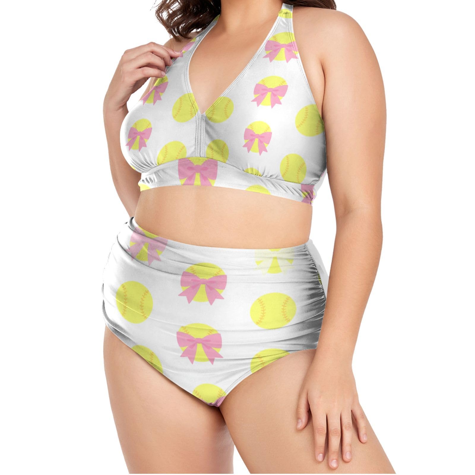 FRODOTGV Curvy Maillot de bain deux pièces pour femme L-4XL
