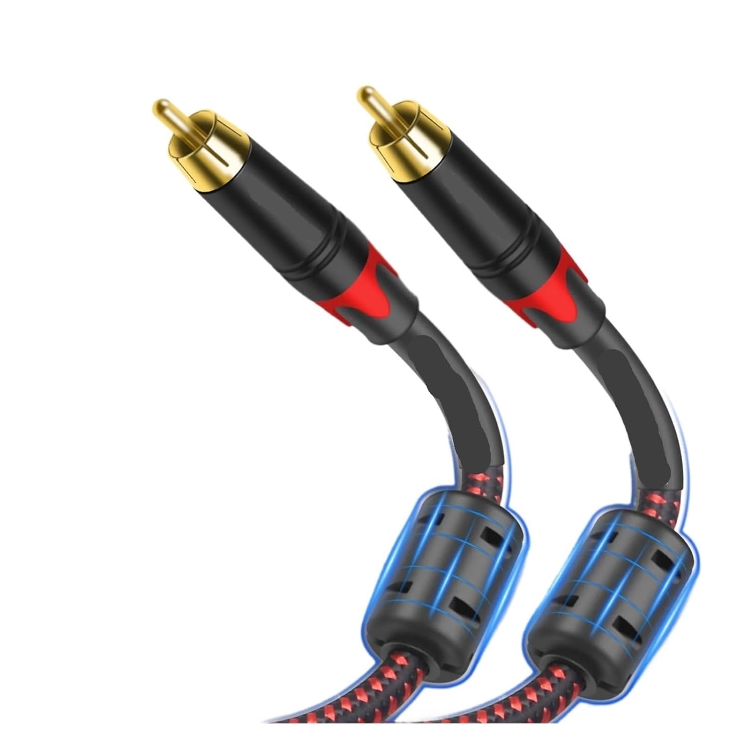 R/CA Triple Shielded Cable R/CA to Audio/Video Subwoofer for Home Theater Sound Bar DVD TV Amplifier Hi-Fi System(RCA M-M,4.5m)