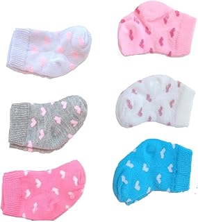 Newborn Baby Socks - Soft Cotton Set of 6 Economical Price