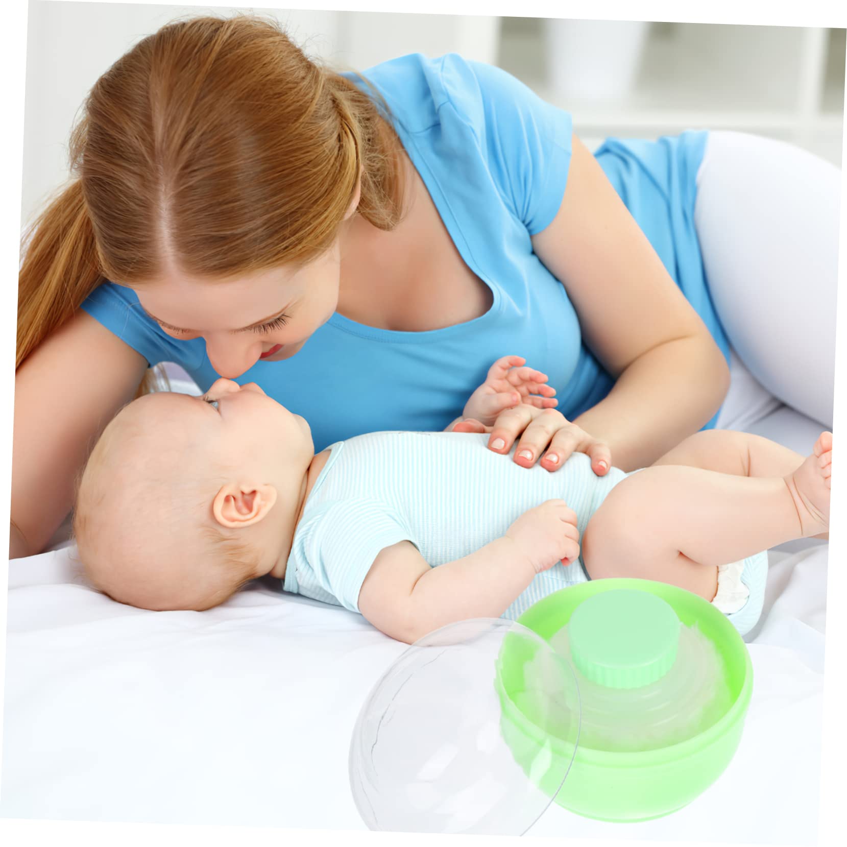2stücke Junge Mädchen-puder Puff Boxen Leere Körperpuder Behälter Für Babypuder Geeignet Für Zuhause Und Reisen Für Lose Puder Und Körperpuder Grün