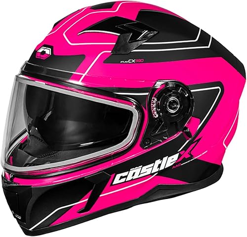 Miniatura 7 de Castle X CX390 Atlas - Casco de nieve de cara completa (blanco mate/negro, talla S) Blanco/Negro mate,Mate negro,Color rosa mate/negro,Carbón