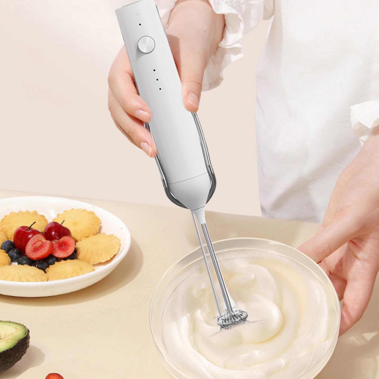 Wiederaufladbarer Milchaufschäumer Stab Mit 3 Gesc Produktbild-Vorschau 5