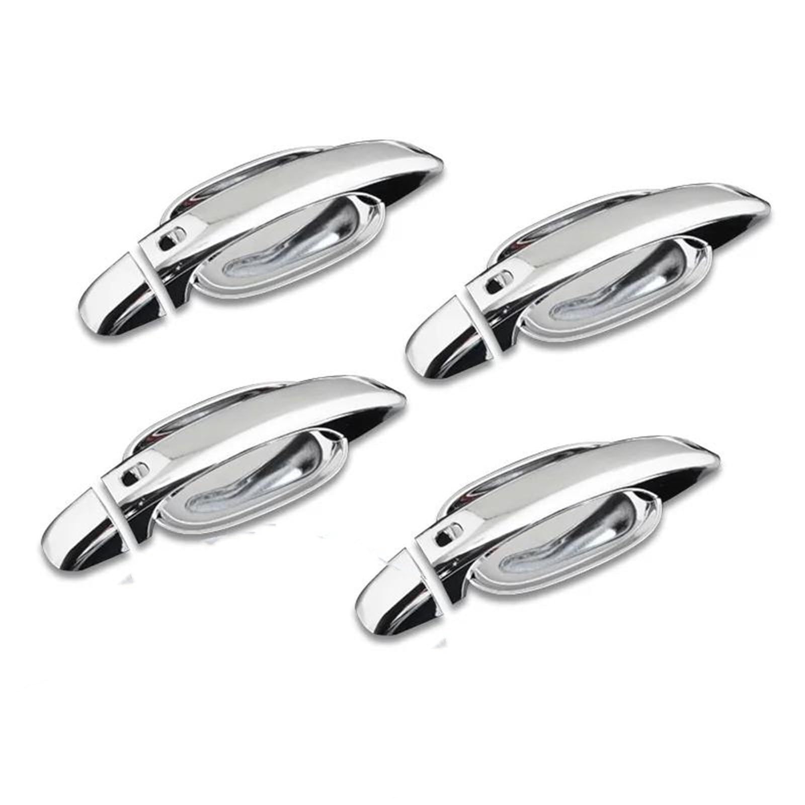 ZAPORA Chrome Car Door Handle Cover Trim Sticker for A4 B8 Q5 Q3 Styling Auto Accessories(Style 5)