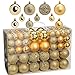 Produktbild WOMA Christbaumkugeln Set in 14 weihnachtlichen Farben - 50 & 100 Weihnachtskugeln Gold aus Kunststoff - Gold, Silber, Rot & Bronze/Kupfer UVM. - Weihnachtsbaum Deko & Christbaumschmuck