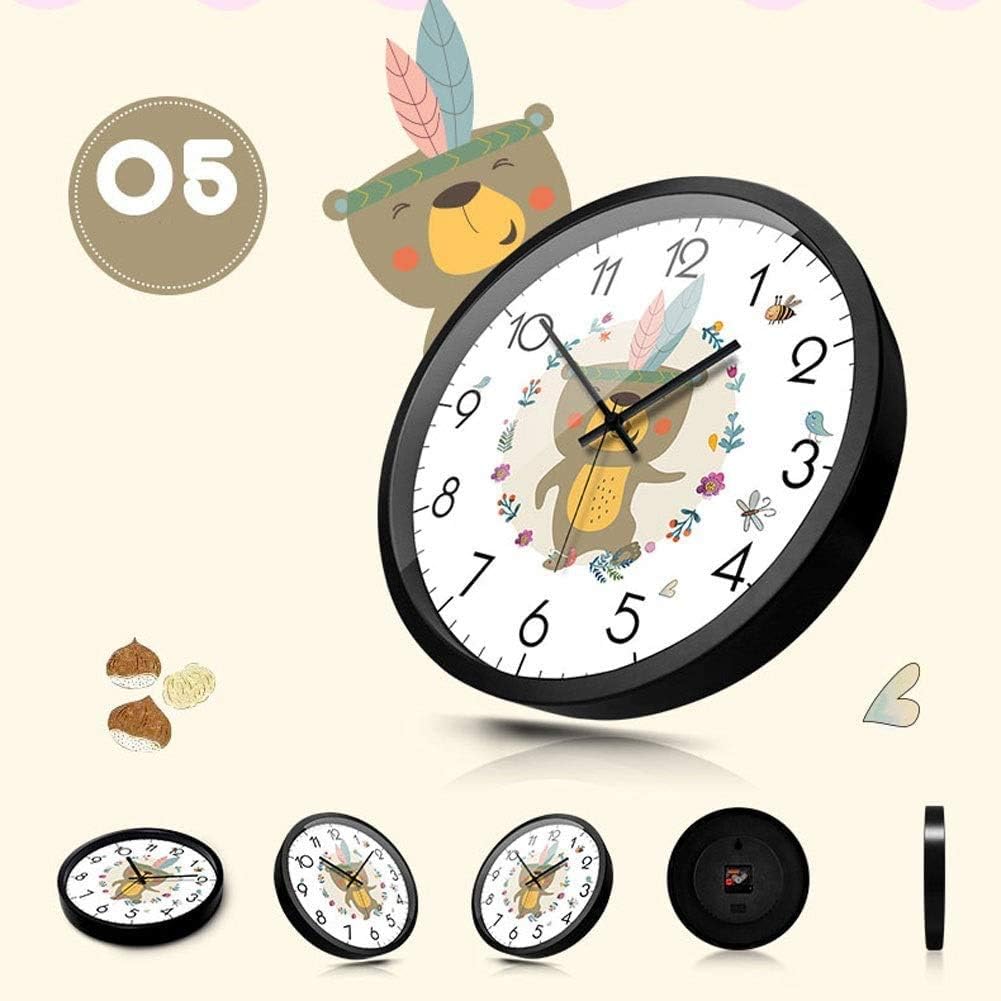 Amazon Gpffacai 時計 電波時計 壁掛け デジタル時計 壁掛け 掛け時計 おしゃれ リビングルームの壁時計の人格かわいい時計 児童室ミュートクリエイティブ時計漫画の動物のクォーツ時計のoffice台所用大型壁掛け時計 Color Black Size 14inches 置き時計