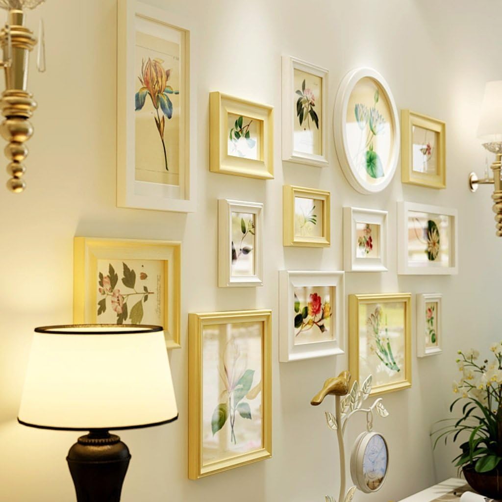 TING- 14 Multi Set European Style Wood Living Room Rural Photo Picture Wall Frame Combination Painting,#2