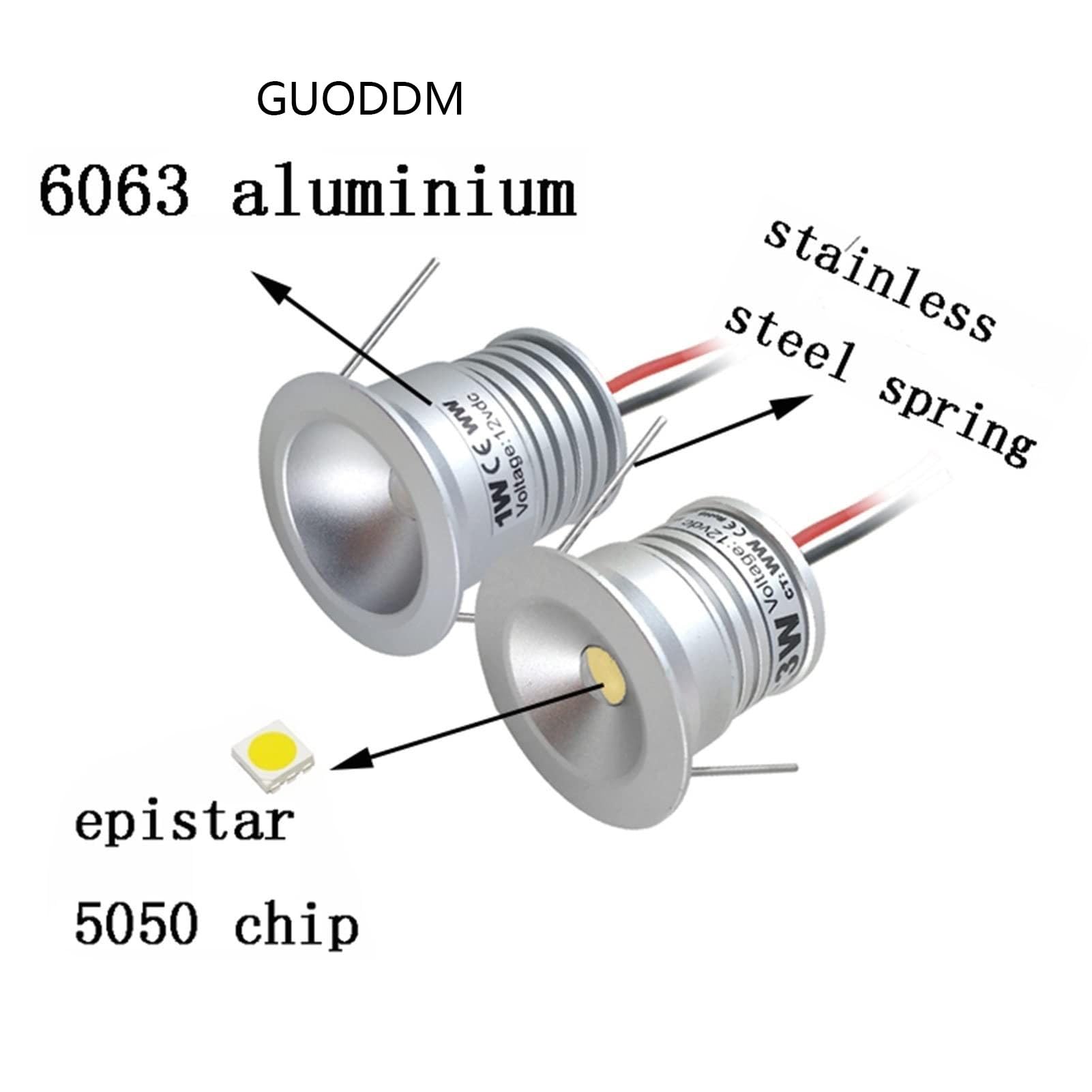 Spot LED Encastrable étanche - IP65 - 15W - Coupe 145-160mm - Blanc