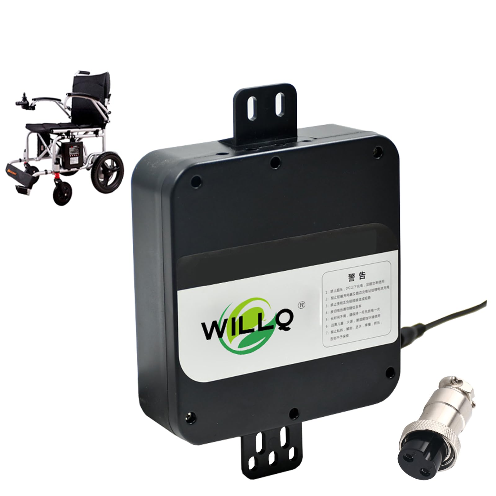 Akumulator do wózka inwalidzkiego elektrycznego 24 V 10 Ah 12 Ah 12,8 Ah Akumulator litowo-jonowy do ładowania Akumulatory kwasowo-ołowiowe 24 V z ładowarką i wtyczką GX20