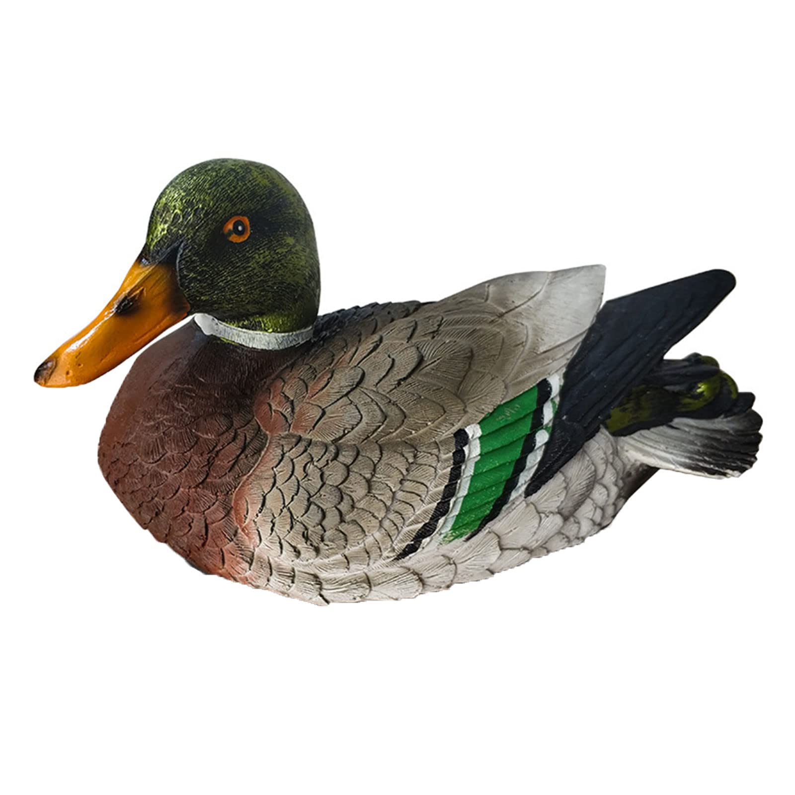 LIBOOI Mandarin Duck Figurine, Realistic Resin Floating Duck Sculpture for Garden Pond Pool, Multicolor