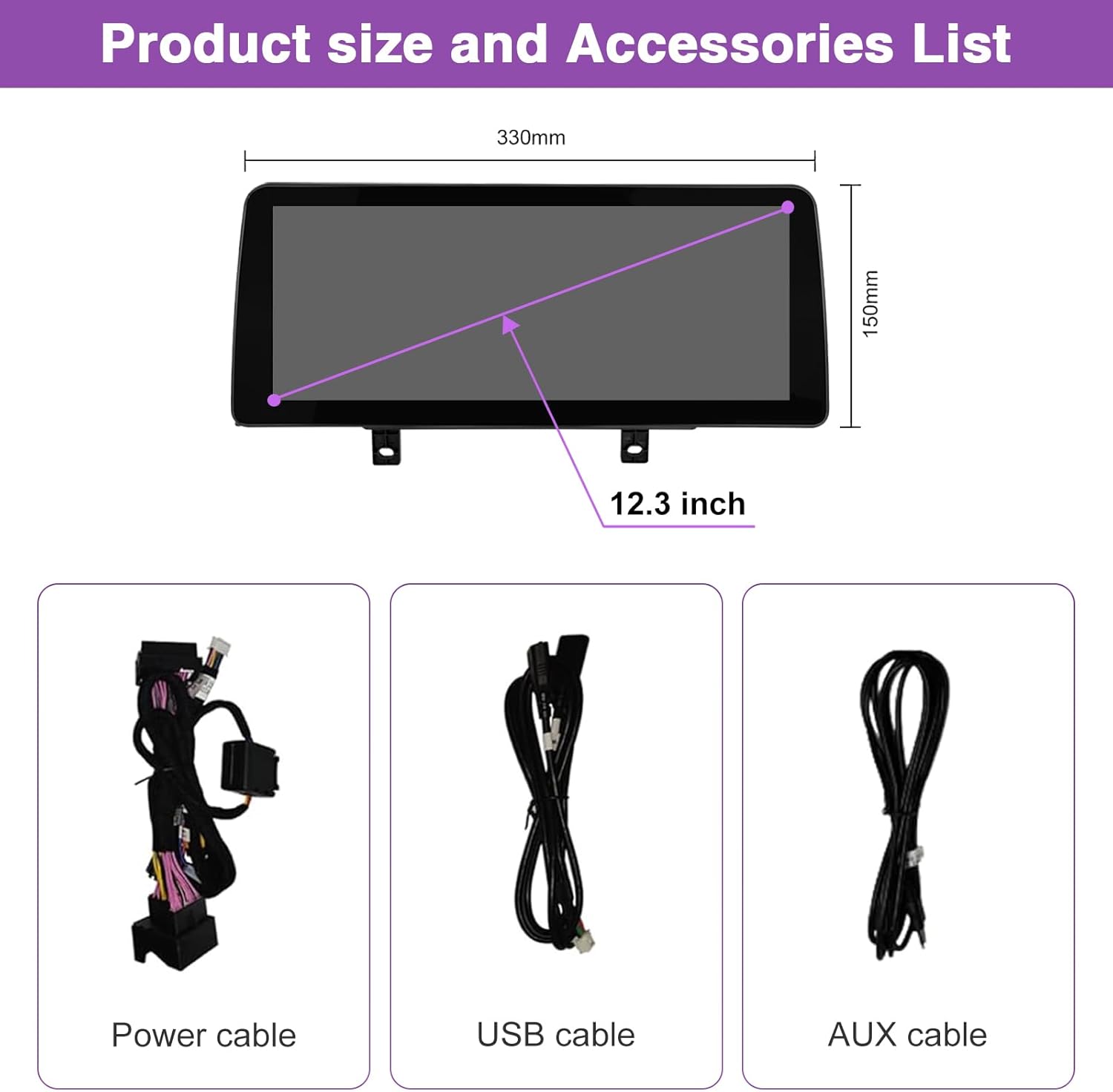 NINETOM 12.3 inch Touchscreen Wireless CarPlay Android Auto Multimedia Car Radio Receiver Compatible with BMW X5 X6 Series CIC System, E70/E71 (2009-2013)