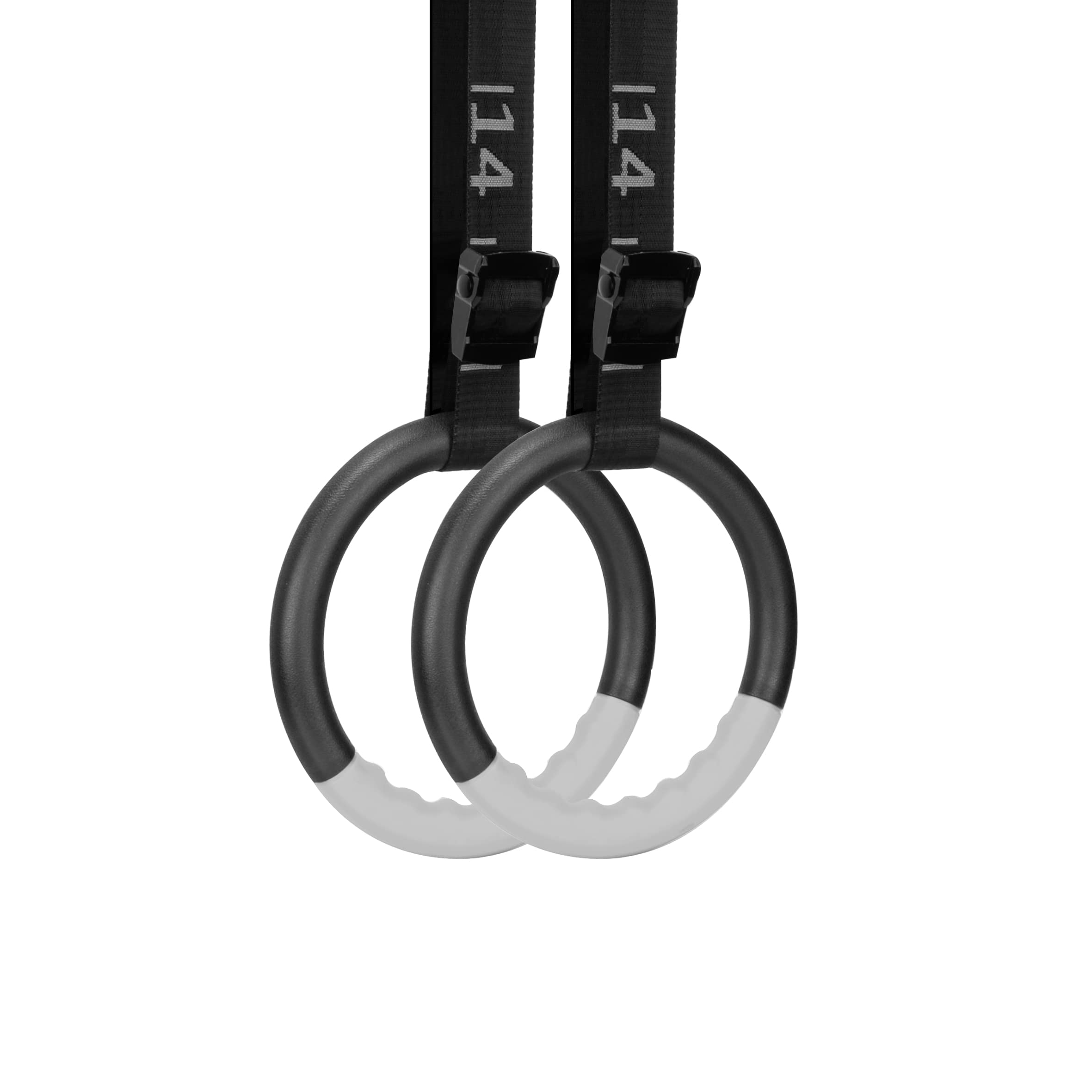 BOOSTEADY Set d'Anneaux de Gymnastique Professionnels - Anneaux Olympiques avec 4,6m Sangle en Nylon Réglable, Anneaux Traction ABS Antidérapant pour Ringe Gym Intérieur & Extérieur (Jusqu'à 1200 lbs)
