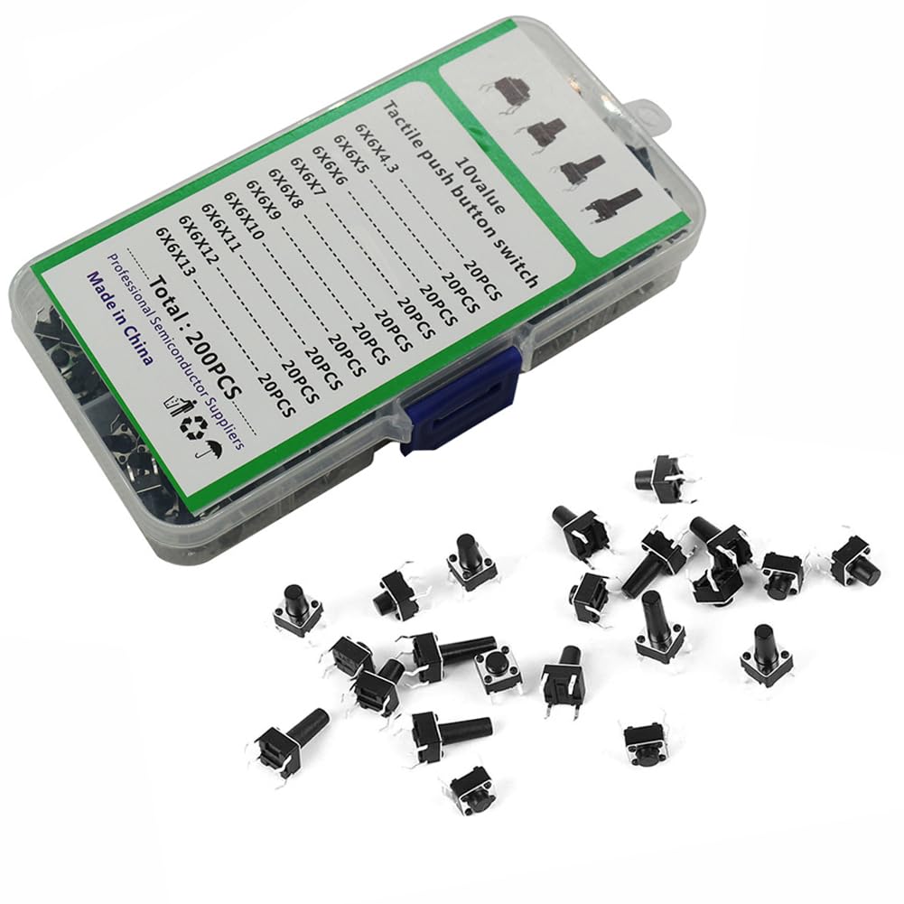 EMSea 20PCS Micro Switch Tattile Interruttore a Pulsante Compatibile