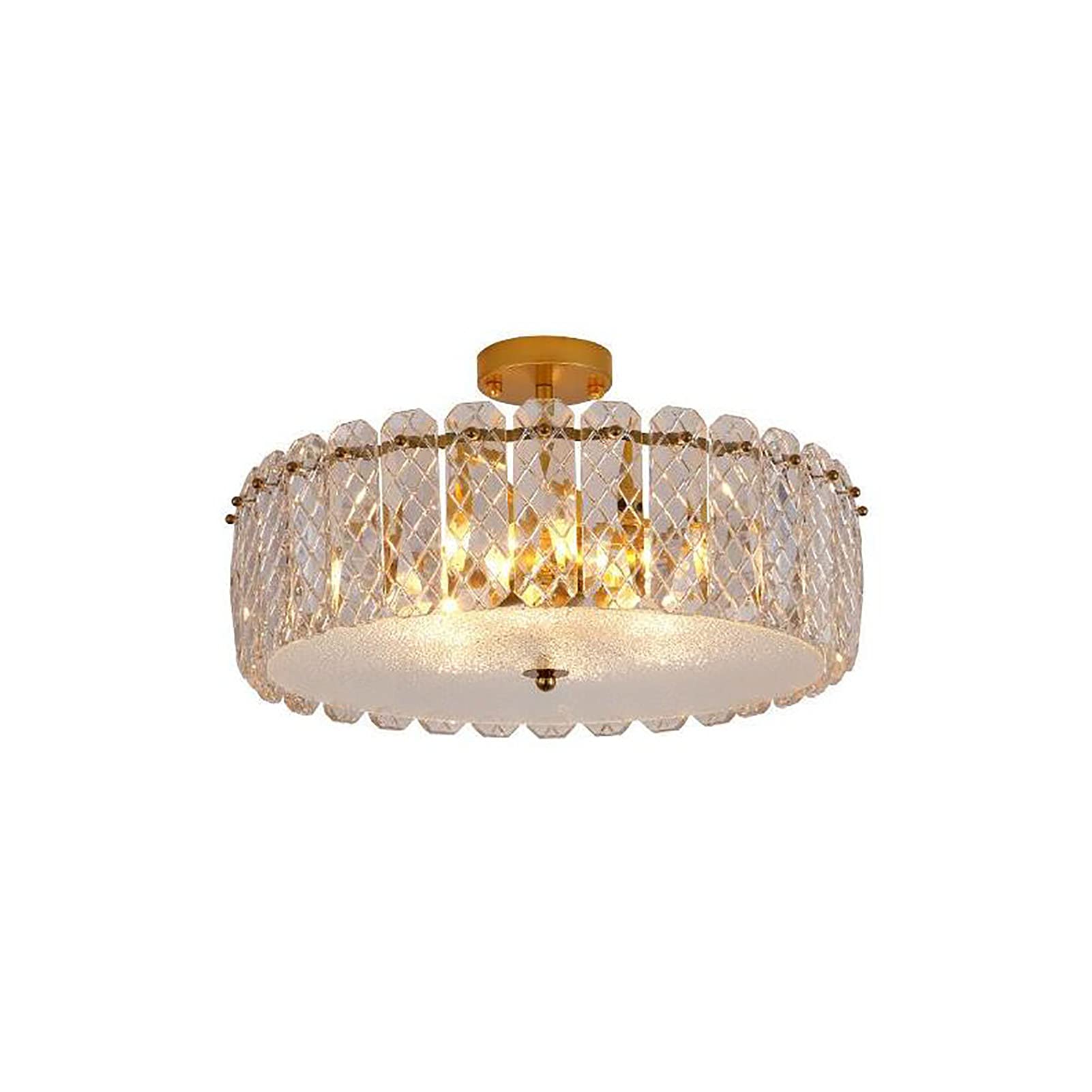 Plafonnier en cristal K9 doré 60x27cm à 6 lumières pour salon - 8