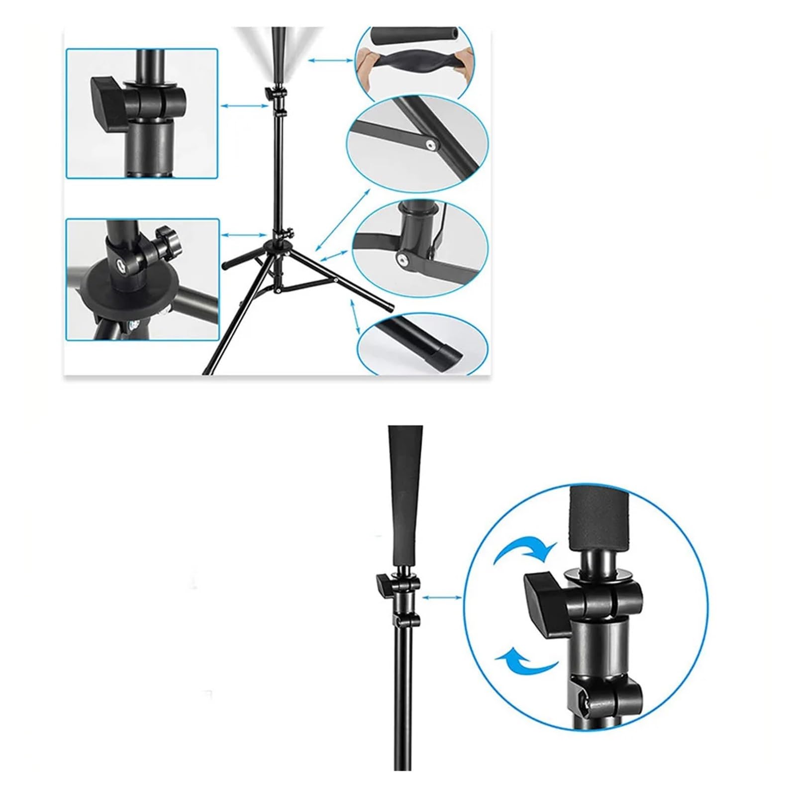 Baseball-Schlag-Tee-stativ Baseball Batting Tee Stativ Verstellbares for Schlagtraining Praxis Tragbar Faltbar
