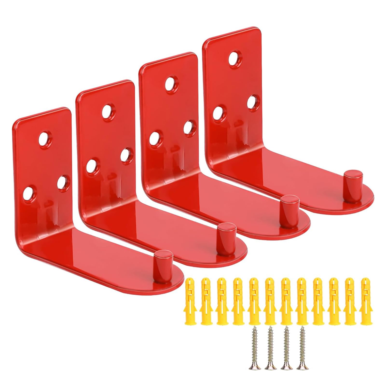 Fire Extinguisher Holder, 4PCS Fire Extinguisher Holder, Wall Hook for Fire Extinguishers, Universal Fire Extinguisher Holder for Fire Extinguishers Up to 9 kg, for Schools, Offices, Hotle with Screw