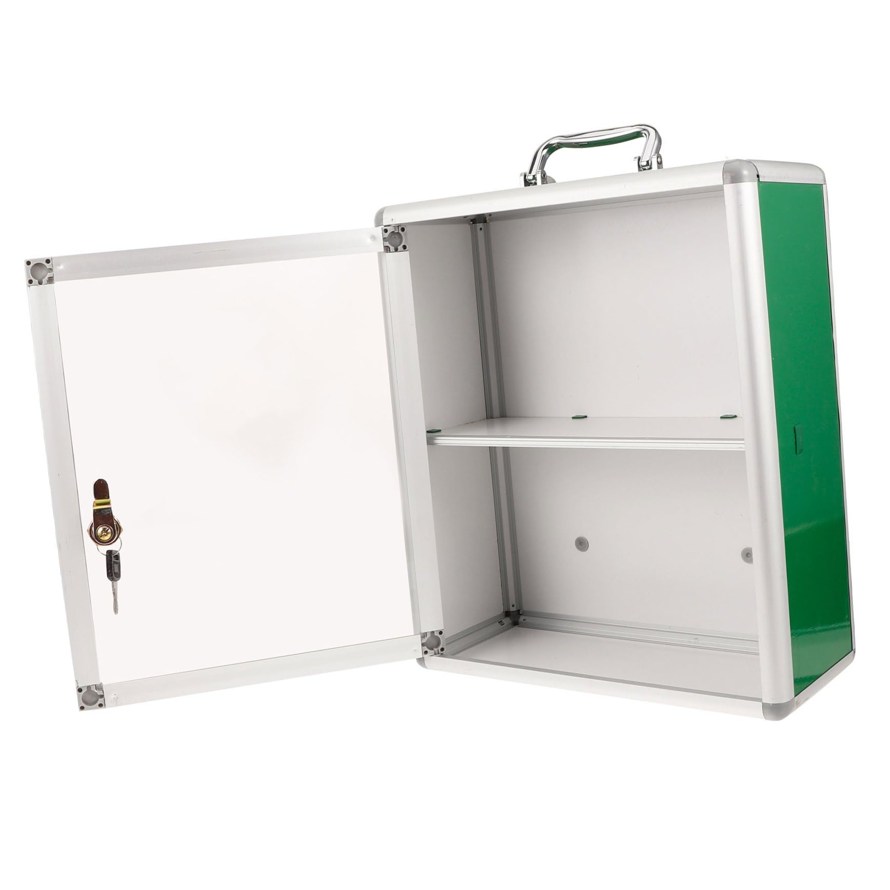 Botiquín de Pared para Primeros Auxilios Gran Capacidad, Diseño Montado en Pared, Material Acrílico y Aleación de Aluminio, Adecuado para Casa y Coche