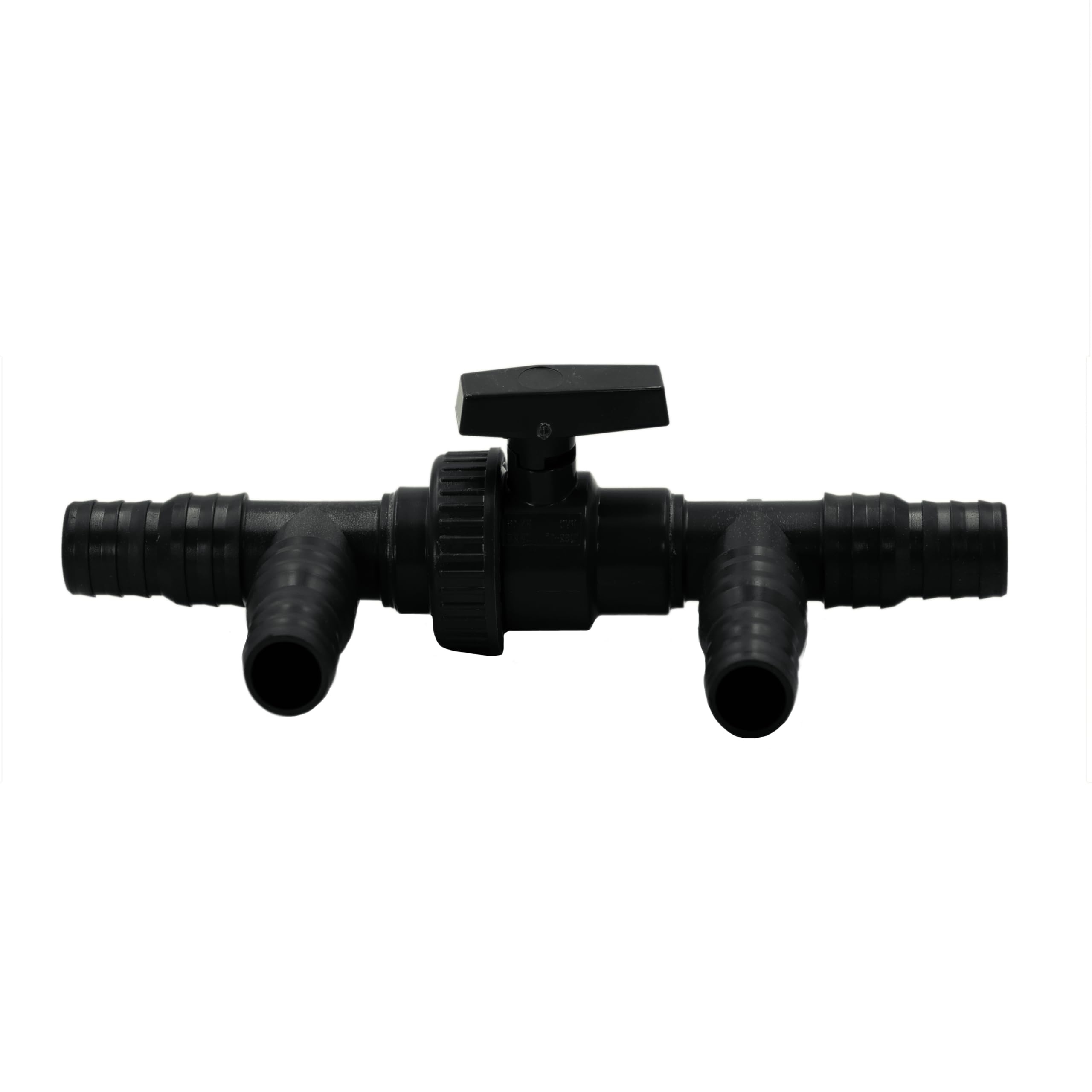 HAF 3 Wege Solarweiche / 3 Wege Ventil mit Absperrhahn | 2-Teiliges Bypass Set mit 32mm & 38mm Schlauchtüllen zum Anschluss von Solarkollektor, Poolheizung, Wärmepumpe, Heizmatte oder Sandfilteranlage