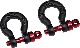 Hot Racing ACC808W01 1/10 Scale Black Tow Shackle D-Rings Gen8