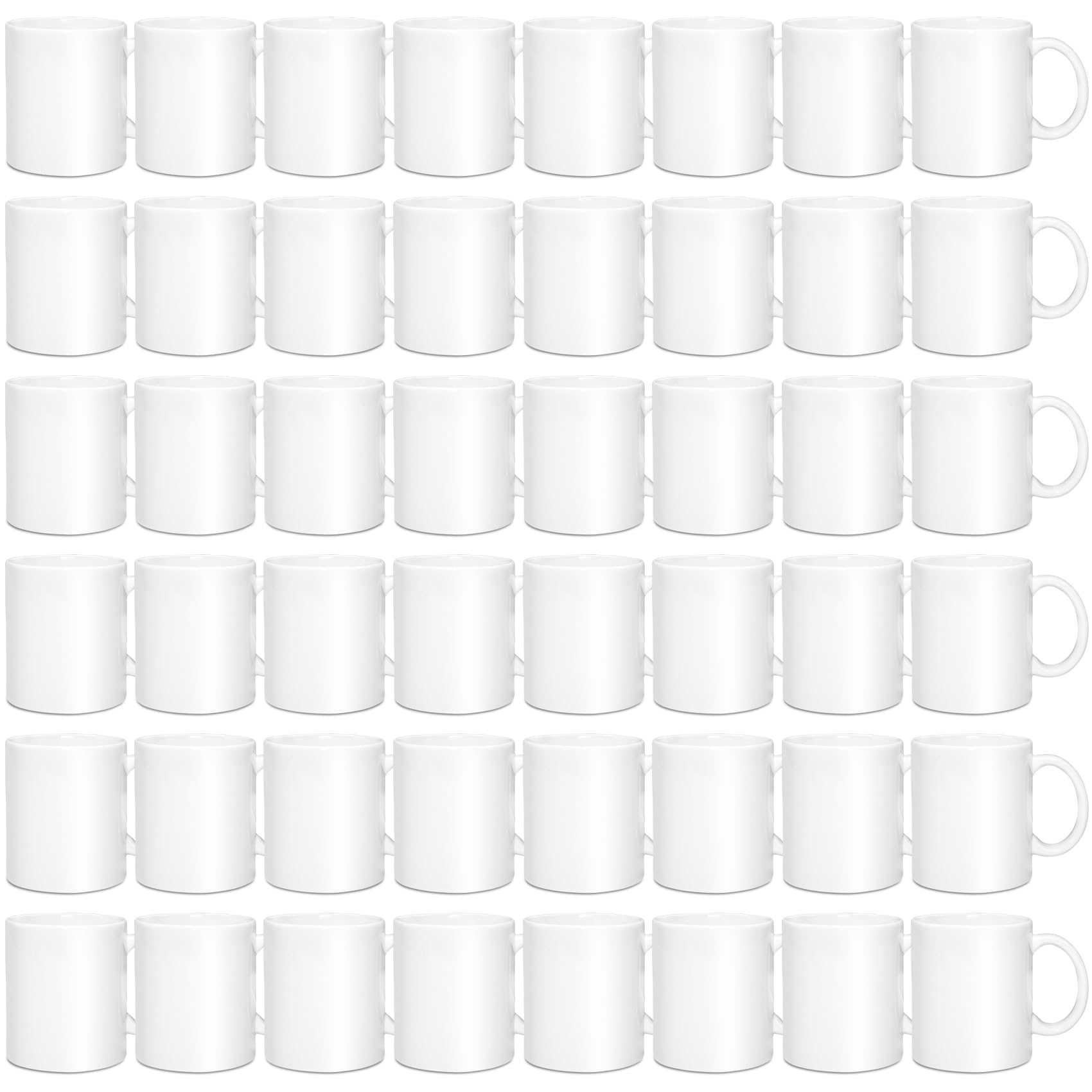 SUBLOVER 11 oz Ensemble de 48 Blanc tasses à sublimation, Céramique Personnalisé Mugs et Tasses à café pour Cadeau Collègue Idée Cadeau Original