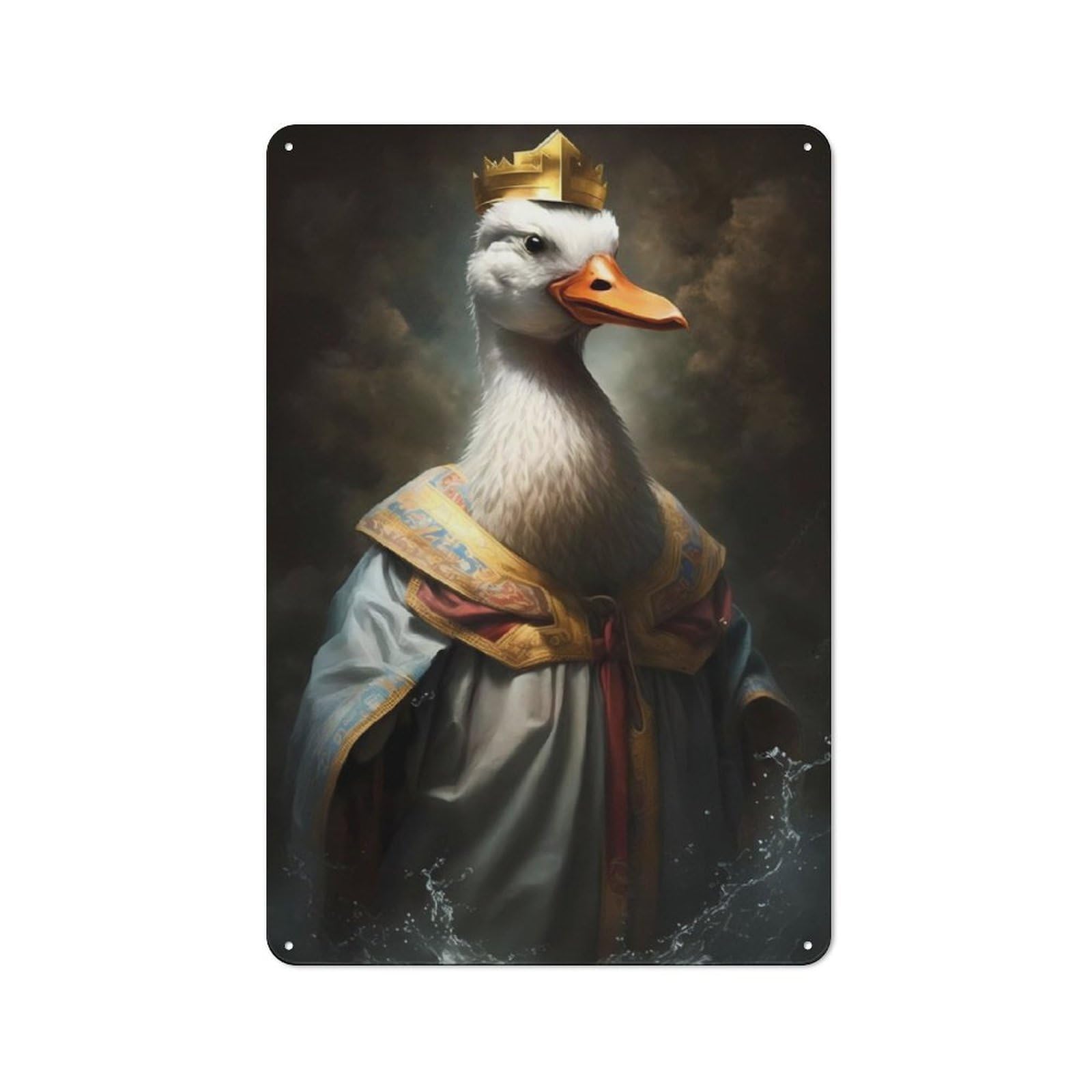 Junmoney Duck Attractive Tin Wall Plaque 30X20cm With For Pub Or Café, For Hospitality Wall Decor Collectors