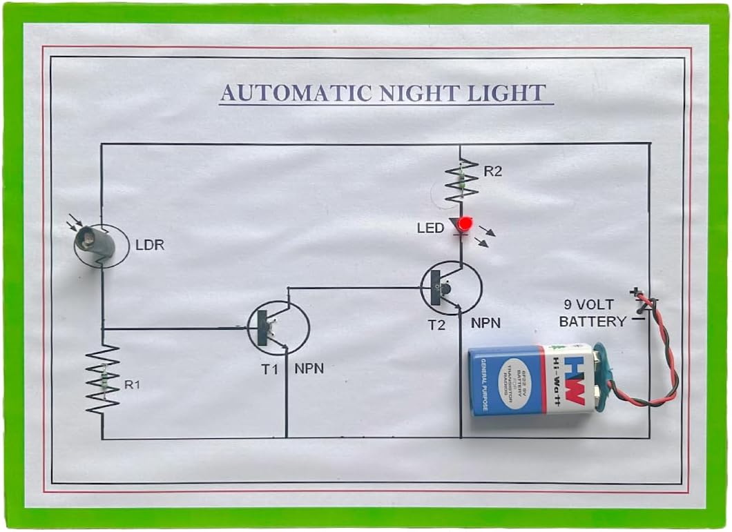 AUTOMATIC NIGHT LIGHT WORKING PROJECT-MODEL