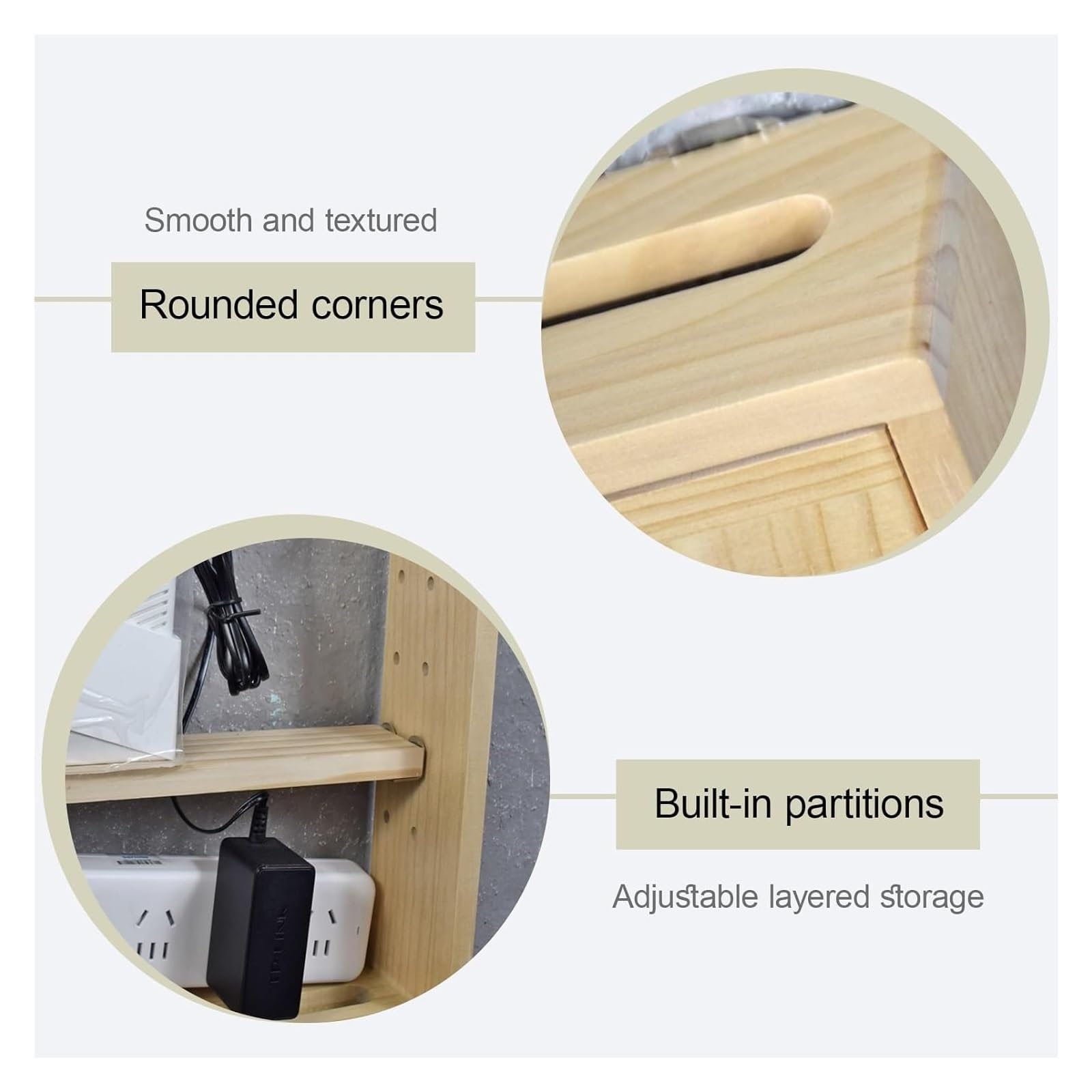 Boîte de rangement pour routeur WiFi, étagère murale en bois pour routeur et gestion des câbles, solution de rangement dissimulée