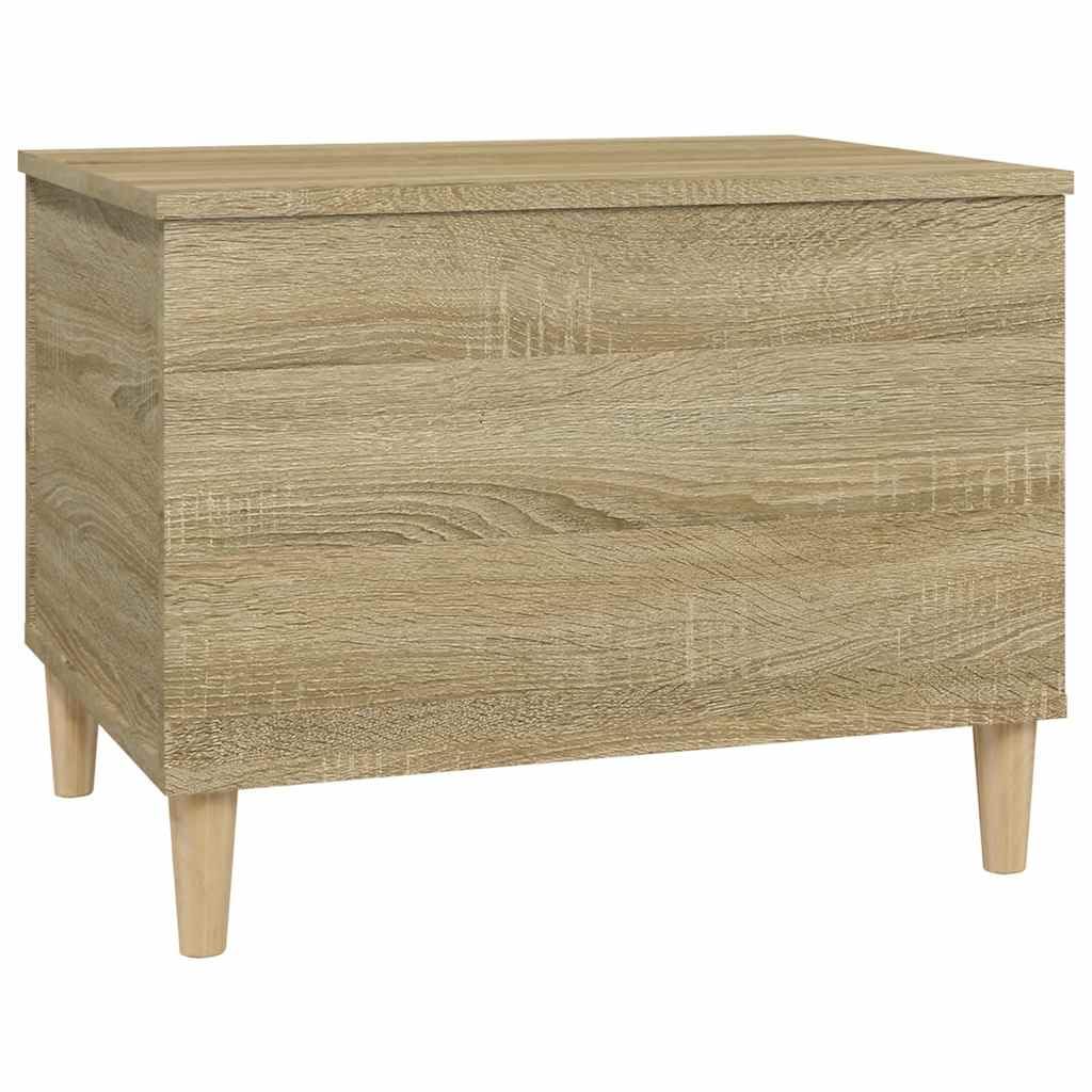 Stolik kawowy dąb Sonoma 60 x 44,5 x 45 cm, materiał drewnopochodny z regulacją wysokości, meble do salonu z miejscem do przechowywania, stolik pomocniczy, stolik na sofę i stół do salonu do