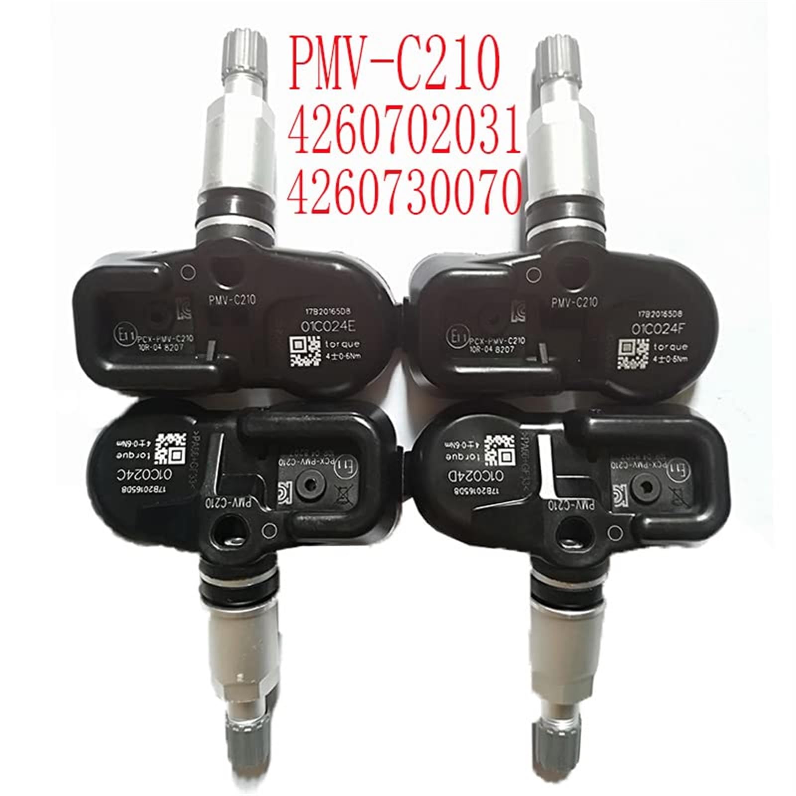 4 szt. Czujnik TPMS System monitorowania ciśnienia w oponach, dla Toyota, Avensis Auris, RAV4, Yaris Verso 42607-02031 PMV-C210 Czujnik monitorowania ciśnienia w oponach samochodu